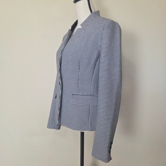 Banana Republic Women's 8 Classic Houndstooth Jacket Blazer 1 Button Front - Picture 6 of 16